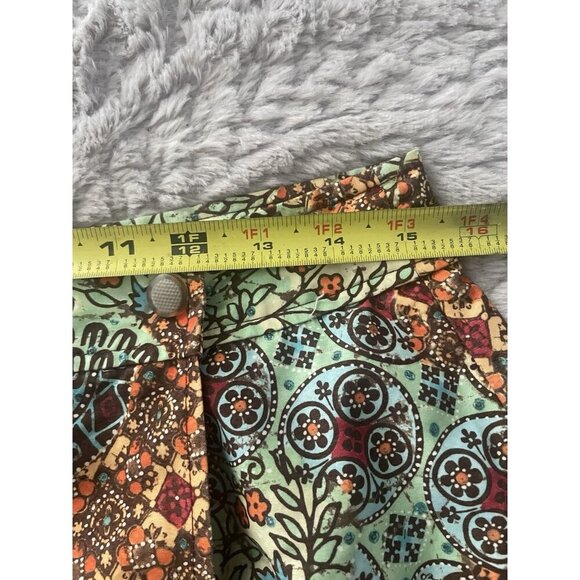 Athleta Skorts Orange Blue Geometric Patterned Women's Size 8 - Picture 9 of 12